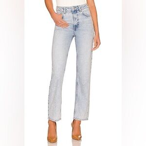 New Free People Pacifica Straight Leg jeans in light blue, size 27